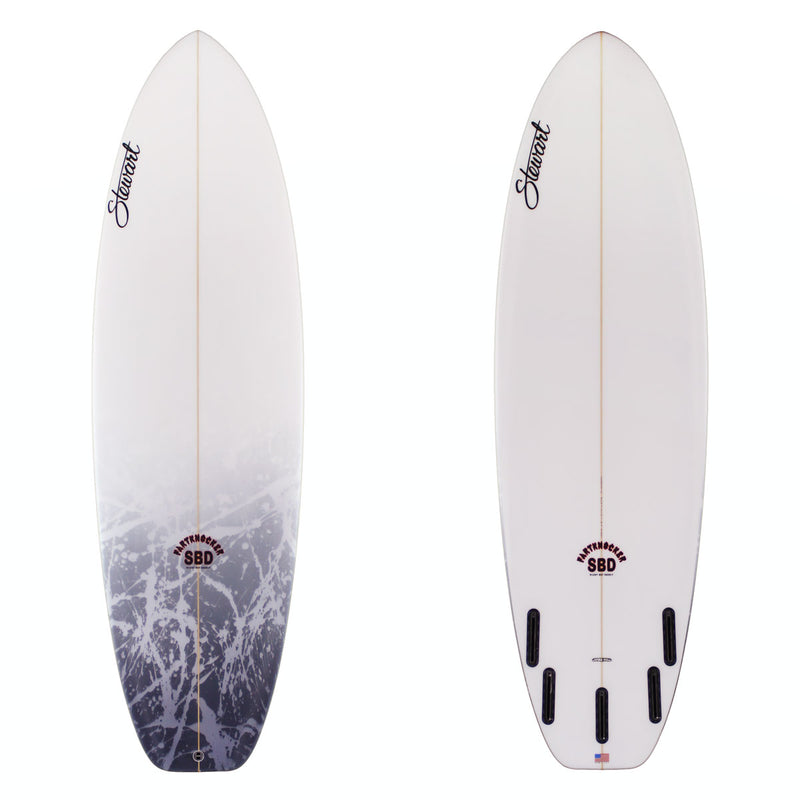 Stewart Shortboard 6'2" Fartknocker SBD (6'2", 21 1/2", 2 5/8") B#128815 with grey acid splash on the deck 