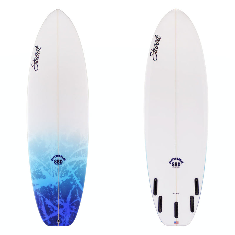 Stewart Shortboard 6'2" Fartknocker SBD (6'2", 21 1/2", 2 5/8") B#128816 with blue acid splash tail dip on the deck
