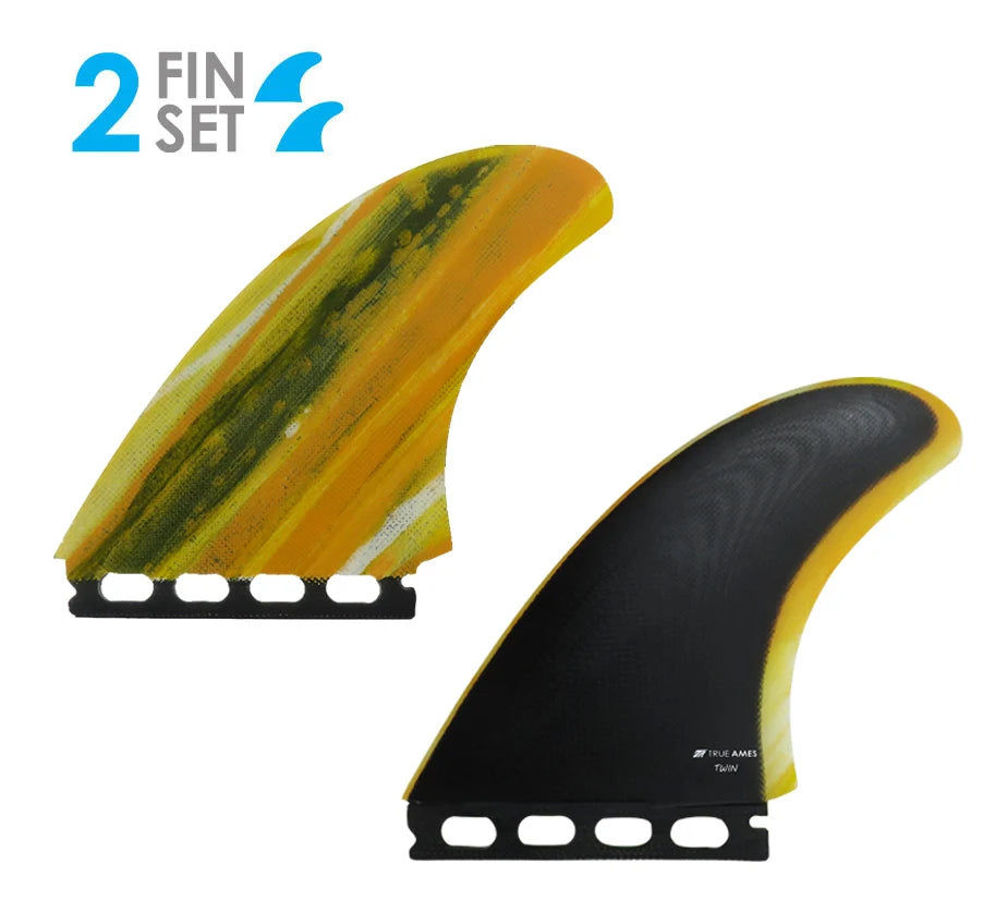 TRUE AMES TA TWIN FINS - FUTURES COMPATIBLE (SOLID FIBERGLASS)