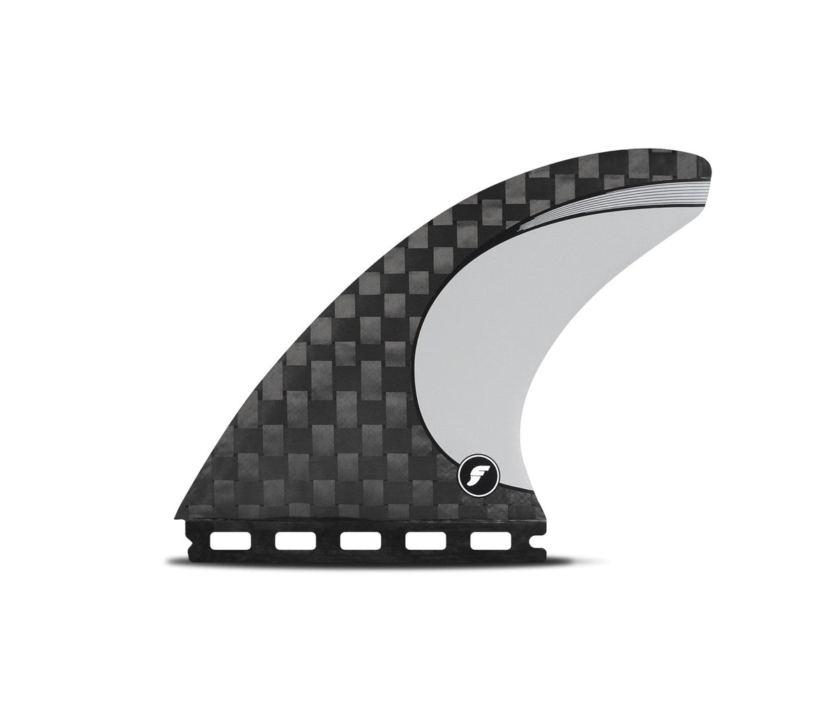 FUTURES FINS 3/2 LARGE BLACKSTIX THRUSTER SILVER