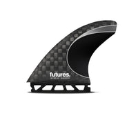FUTURES FINS 3/2 LARGE BLACKSTIX THRUSTER SILVER