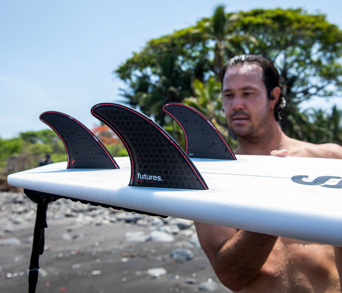 FUTURES JORDY LARGE HC THRUSTER - BLACK/RED