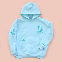 ALL SWELL SURF GOOD WAVES AHEAD EMBROIDERED HOODIE