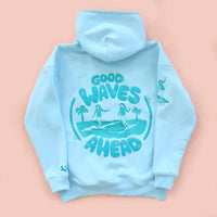 ALL SWELL SURF GOOD WAVES AHEAD EMBROIDERED HOODIE