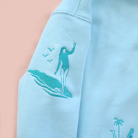 ALL SWELL SURF GOOD WAVES AHEAD EMBROIDERED HOODIE