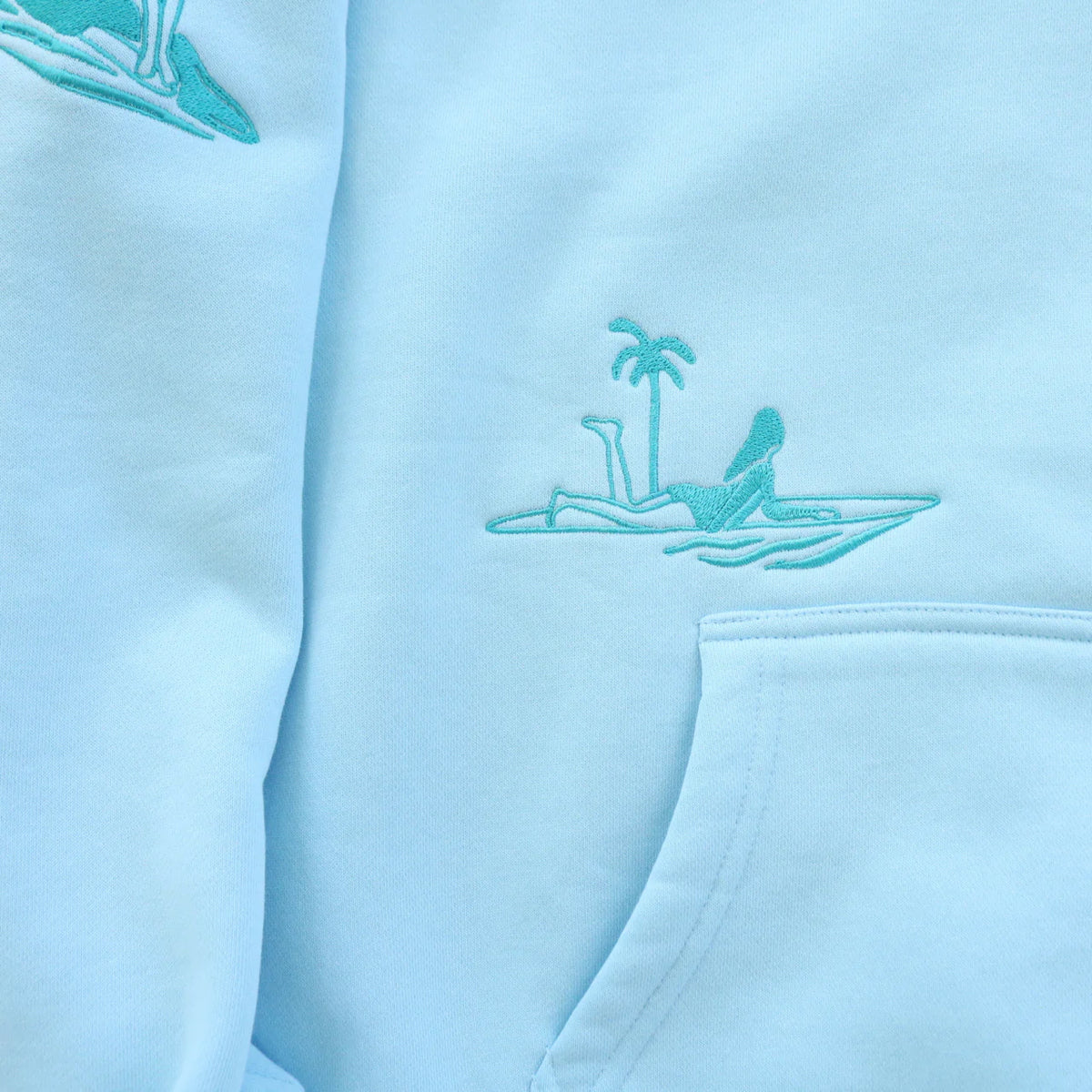 ALL SWELL SURF GOOD WAVES AHEAD EMBROIDERED HOODIE