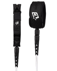 Black and white surf leash