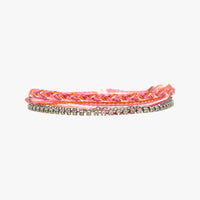 PURA VIDA LAGUNA STRING AND CHAIN SILVER BRACELET
