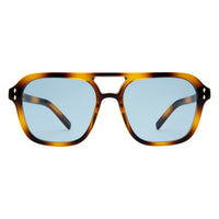 Tort sunglasses with gold accents on a white background