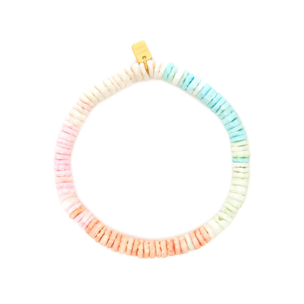 PURA VIDA PASTEL PUKA STRETCH BRACELET