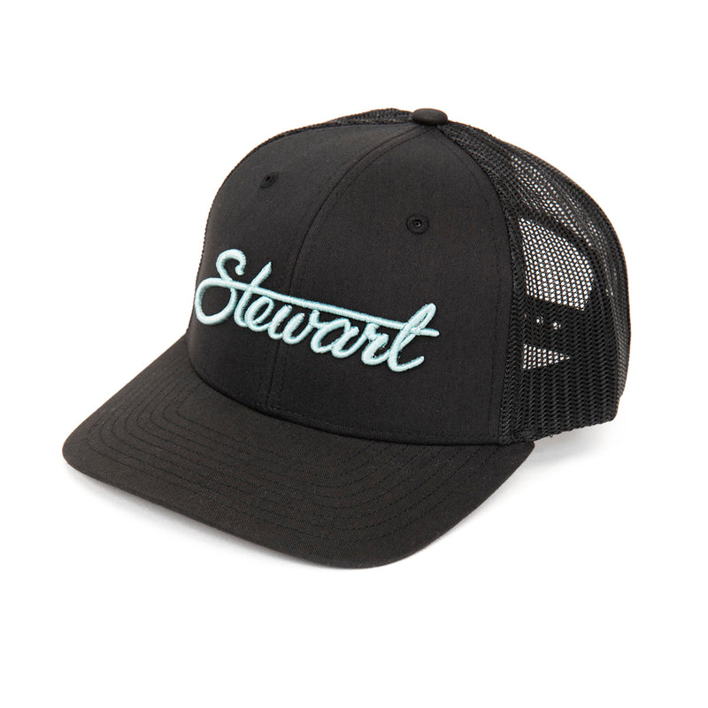 STEWART SCRIPT YOUTH HAT - BLACK/TEAL