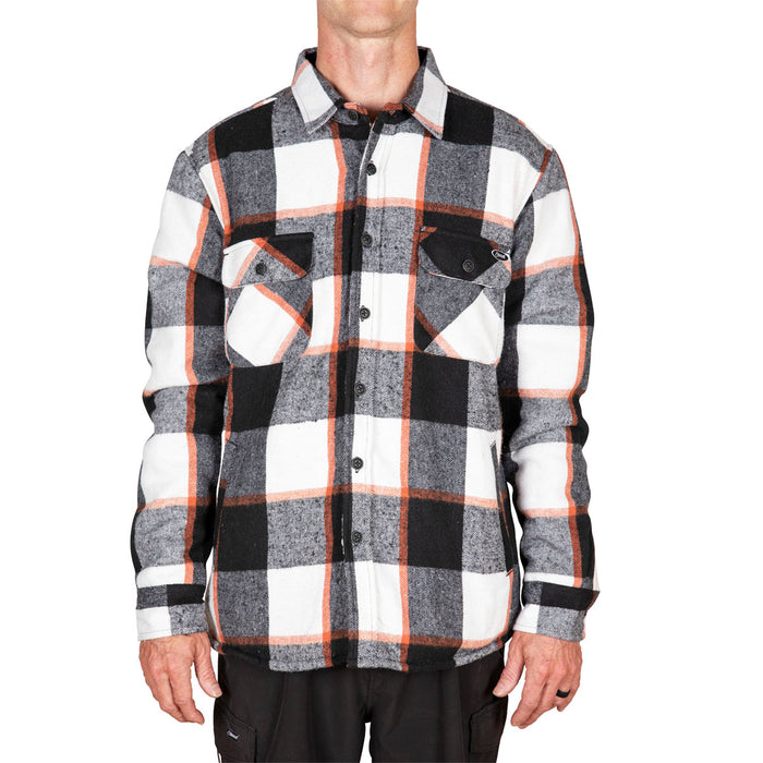 STEWART HEAVYWEIGHT SHERPA FLANNEL- BLK/RED