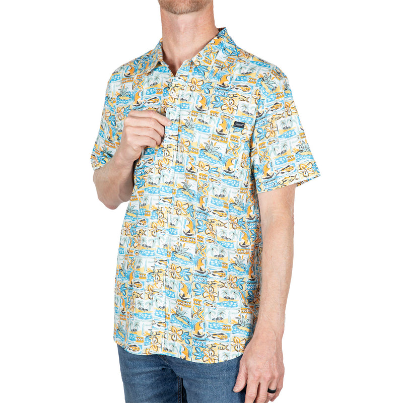 STEWART TAPA TROPO WOVEN BUTTON-UP SHIRT