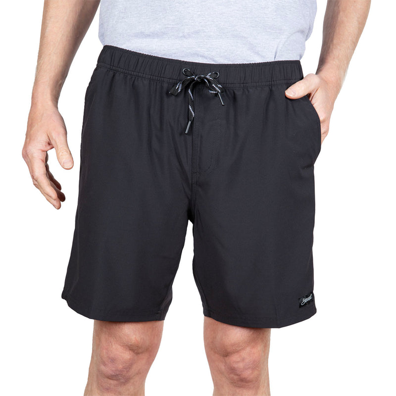 STEWART MEN'S LEVITATE LINED VOLLEY SHORTS- BLACK