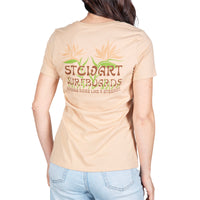 STEWART BLOOMING BIRDS WOMENS S/S T-SHIRT- Sand Dune