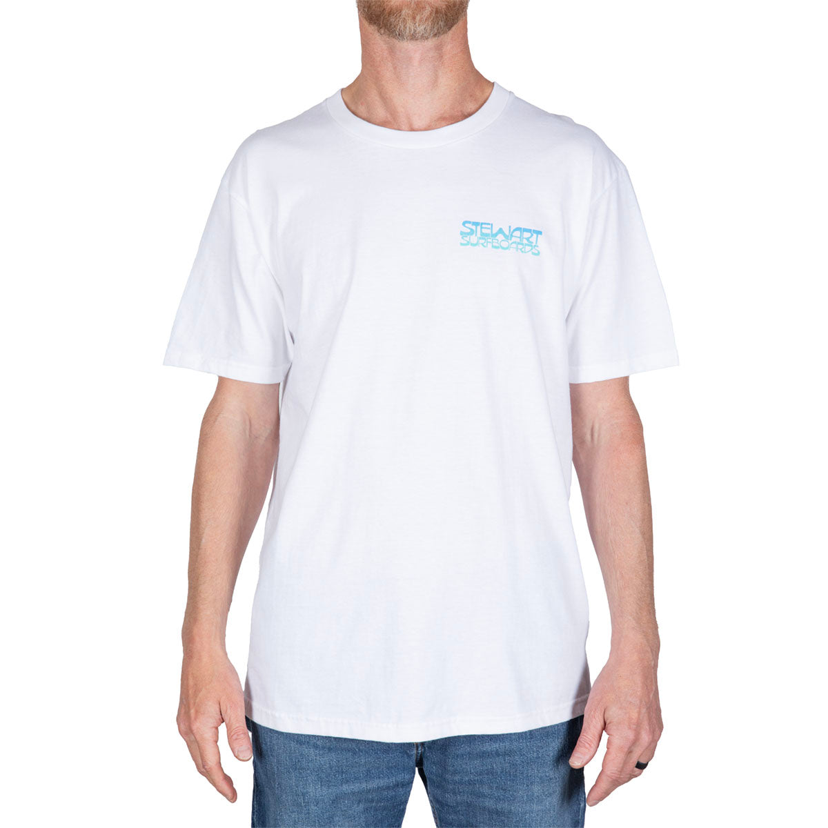 STEWART FADE WAVE S/S T-SHIRT- White