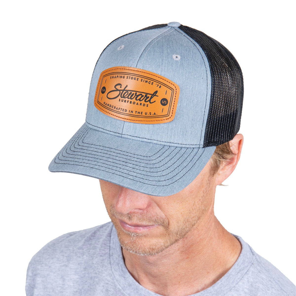 STEWART SHAPING STOKE BADGE TRUCKER HAT