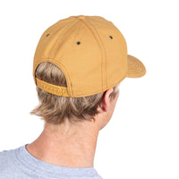 STEWART SOLID WHEAT LEATHER BADGE ADJUSTABLE HAT