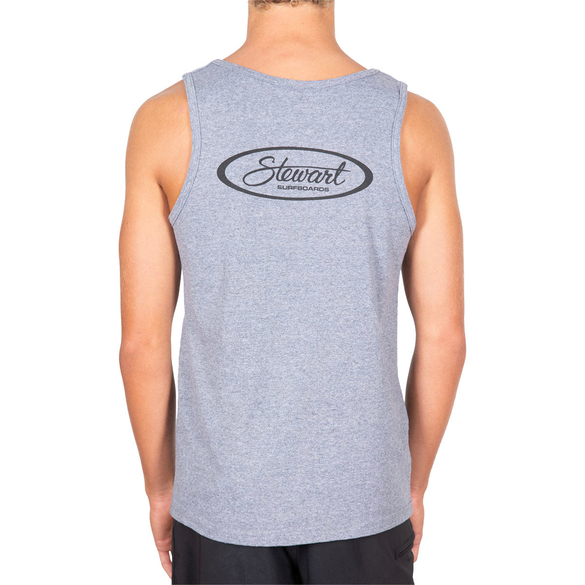 STEWART SURF OVAL TANK TOP- Graphite Heather