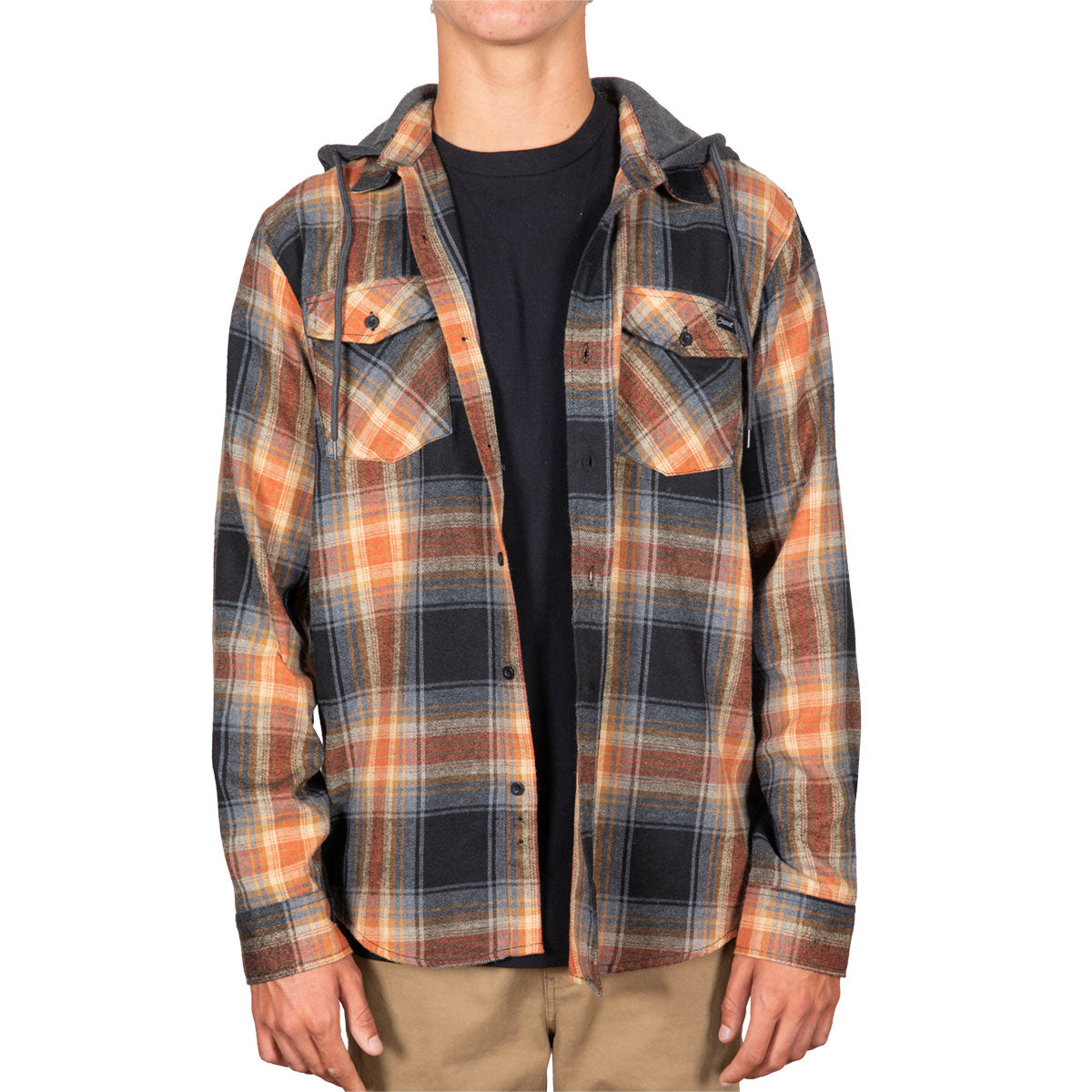 STEWART MILL VALLEY BUTTON-UP FLANNEL HOODY