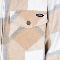 STEWART MAN HEAVY FLANNEL SHIRT- Tan