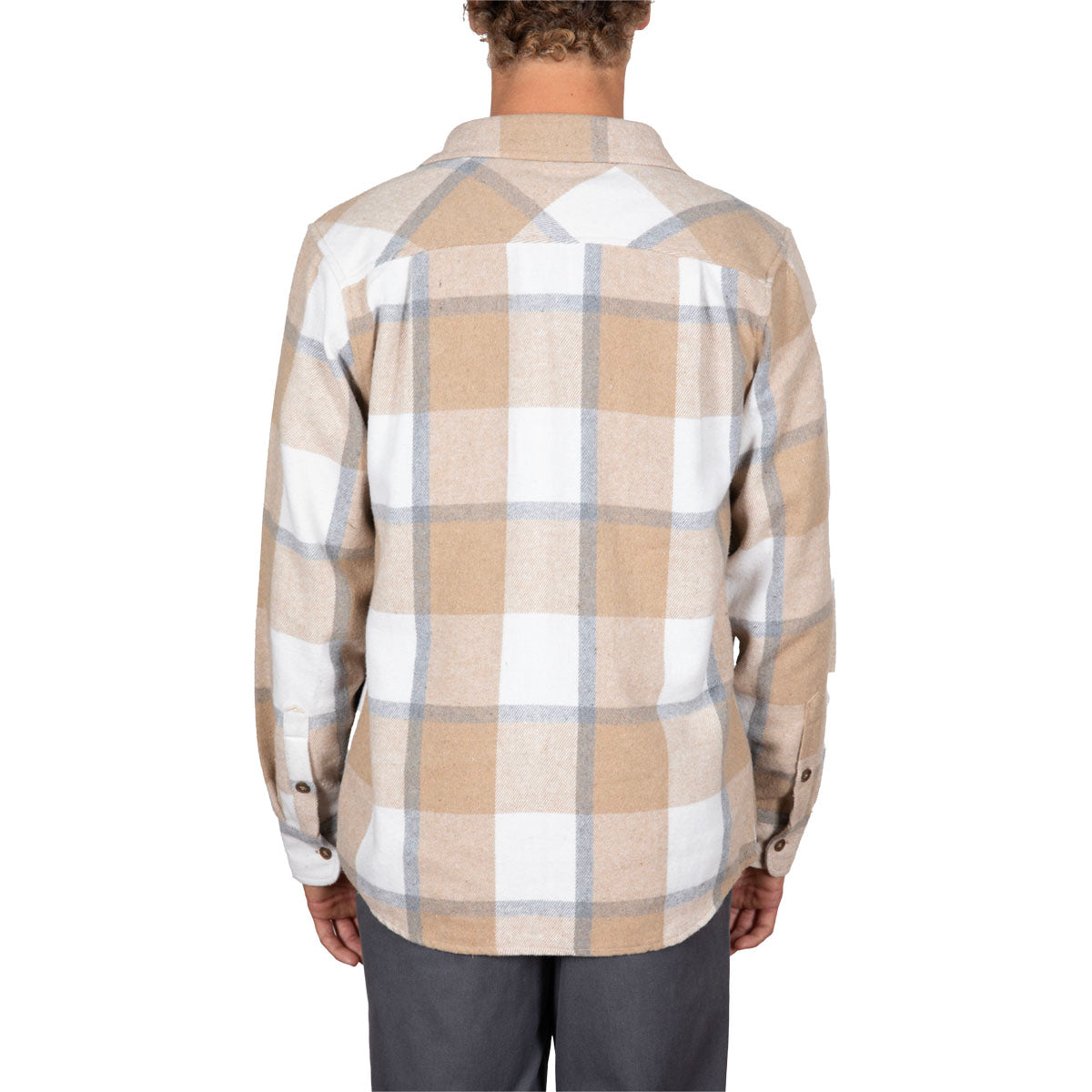 STEWART MAN HEAVY FLANNEL SHIRT- Tan