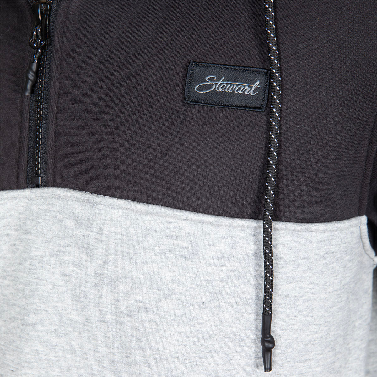 STEWART PAXTON QUARTER ZIP HOODIE- Black