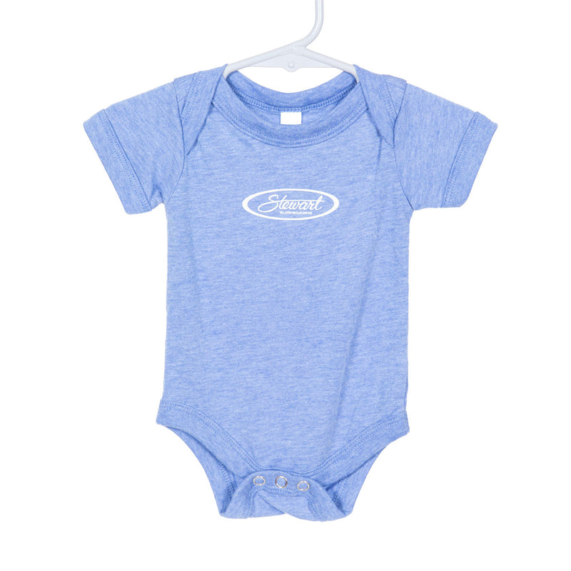 STEWART SURF OVAL S/S BABY ONESIE- Blue