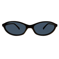 BLACK SUNGLASSES ON A WHITE BACKGROUND 