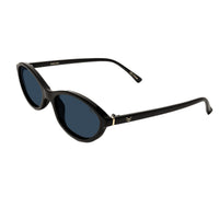BLACK SUNGLASSES ON A WHITE BACKGROUND 