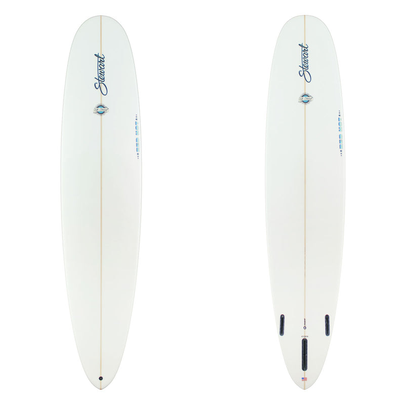 Stewart Longboard 9'0" Red Hot (9'0", 23 3/4", 3 1/4") B#130173 clear and sanded only with blue logos