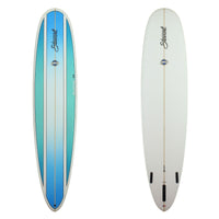 Stewart 9'0" Redline 11 Longboard with blue and turquoise sectioned fade on deck (9'0", 23 3/4", 3 1/4") B#128148