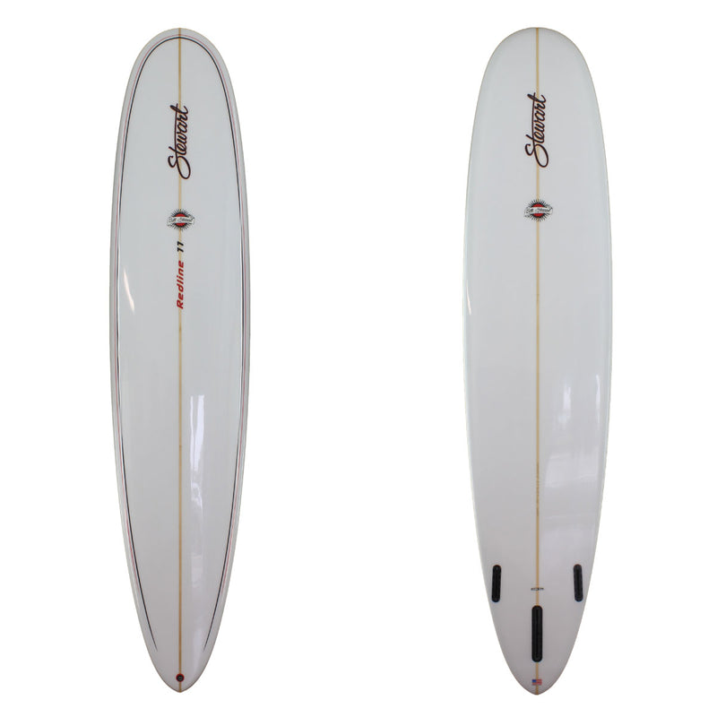 Stewart 9'0" Redline 11 Longboard clear gloss polish with pin lines(9'0", 23 1/4", 3") B#128215