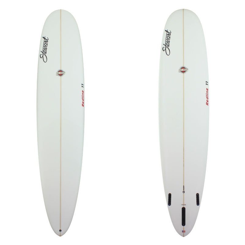 REDLINE 11 LONGBOARD WITH CLEAR GLASS JOB AND RED LOGOS