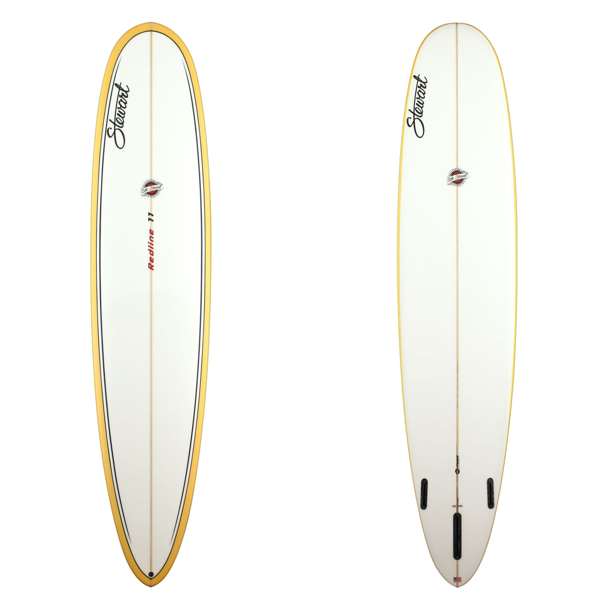 Stewart Surfboard 9'0" Redline 11 (9'0", 23 1/2", 3 1/8") B#128647 with yellow rails