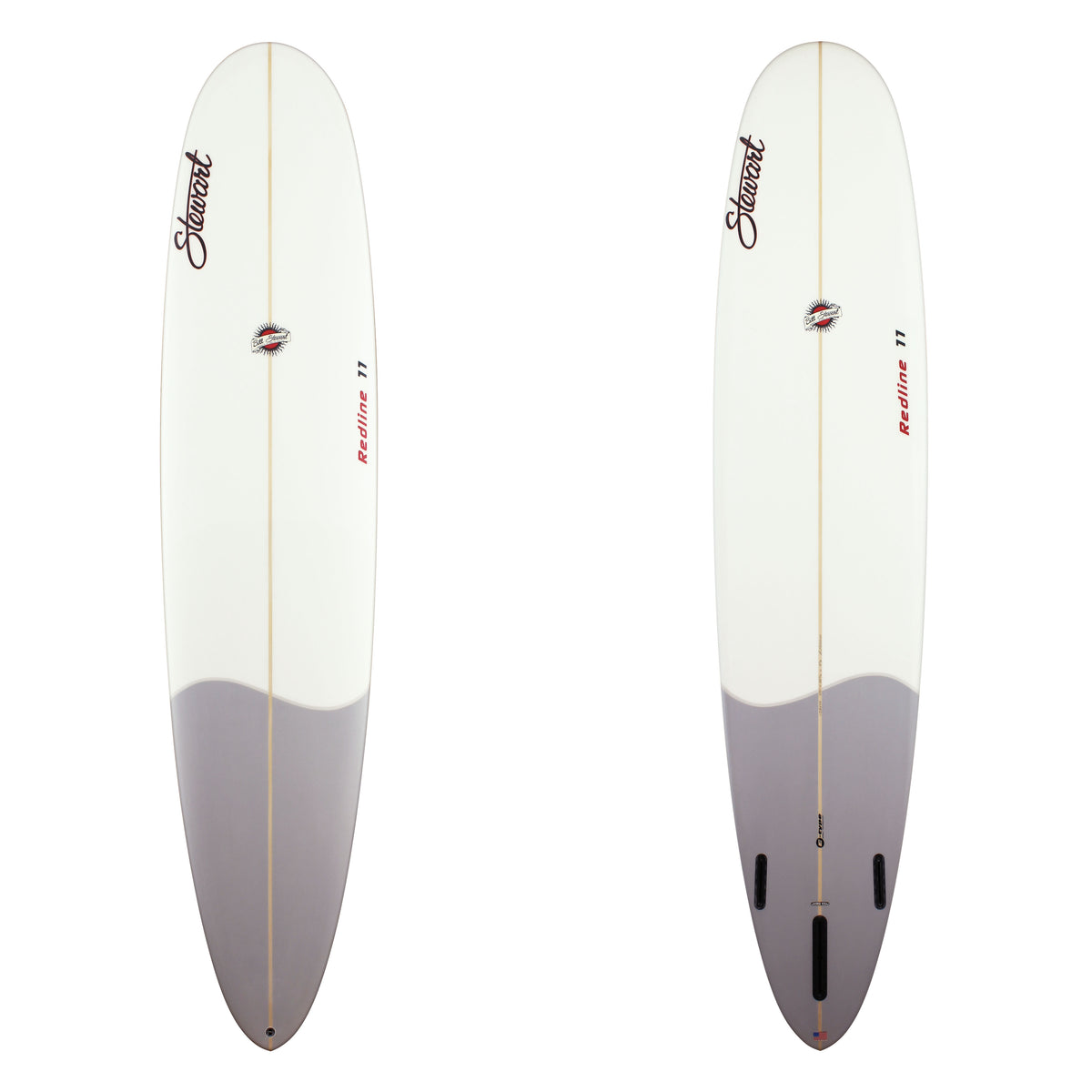 Stewart Surfboard 9'0" Redline 11 (9'0", 23 1/2", 3 1/8") B#128648 with grey tail dip