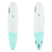 Stewart Longboard 9'0" Redline 11 (9'0", 24 1/4", 3 1/4") B#129013 with a light blue tail dip on top and bottom