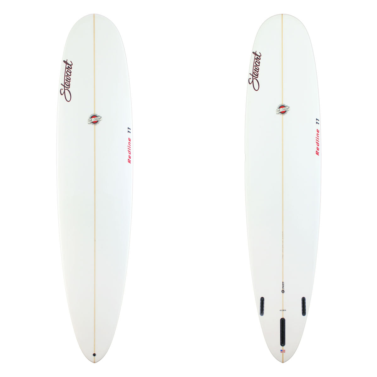 Stewart Surfboards 9'0" Redline 11 (9'0", 23 3/4", 3 1/8") B#129406 clear and sanded only