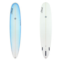Stewart Longboard 9'0" Redline 11 (9'0", 23 1/2", 3 1/8") B#129851 with a blue fade panel from nose to tail on the deck