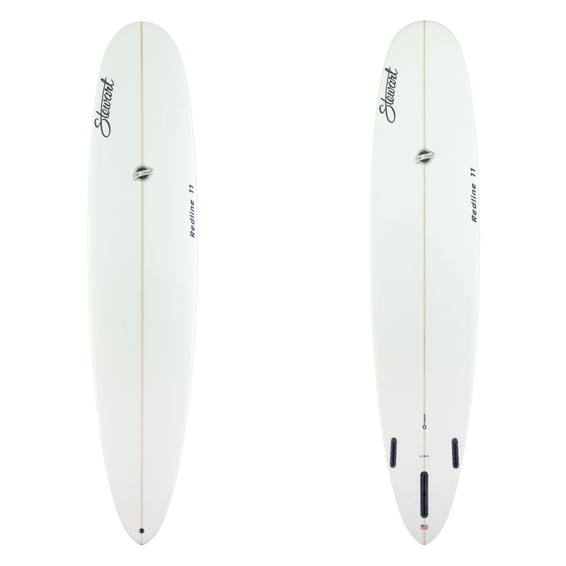Stewart Longboard 9'0" Redline 11 (9'0", 23", 3 1/8") B#129960 clear and sanded only with black logos
