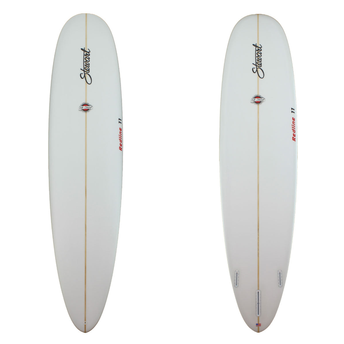 Sand Finish Clear with red logos 9'0" Redline 11 (9'0", 23 3/4", 3 1/4") B#127527