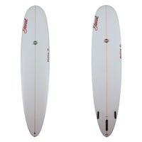 stewart redline 11 longboard clear glassjob red logos