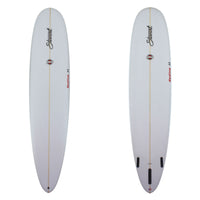 stewart redline 11 longboard clear glassjob red logos