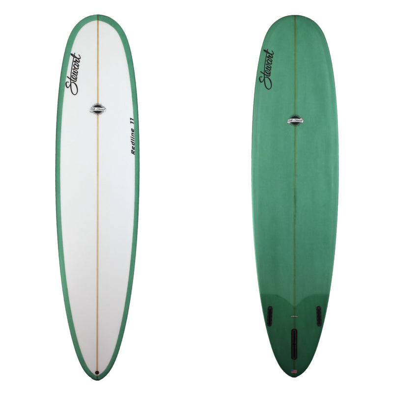 Stewart Longbard 9'0" Redline 11 (9'0", 23 1/2", 3 1/8") B#128466 with forrest green resin on the bottom and rails