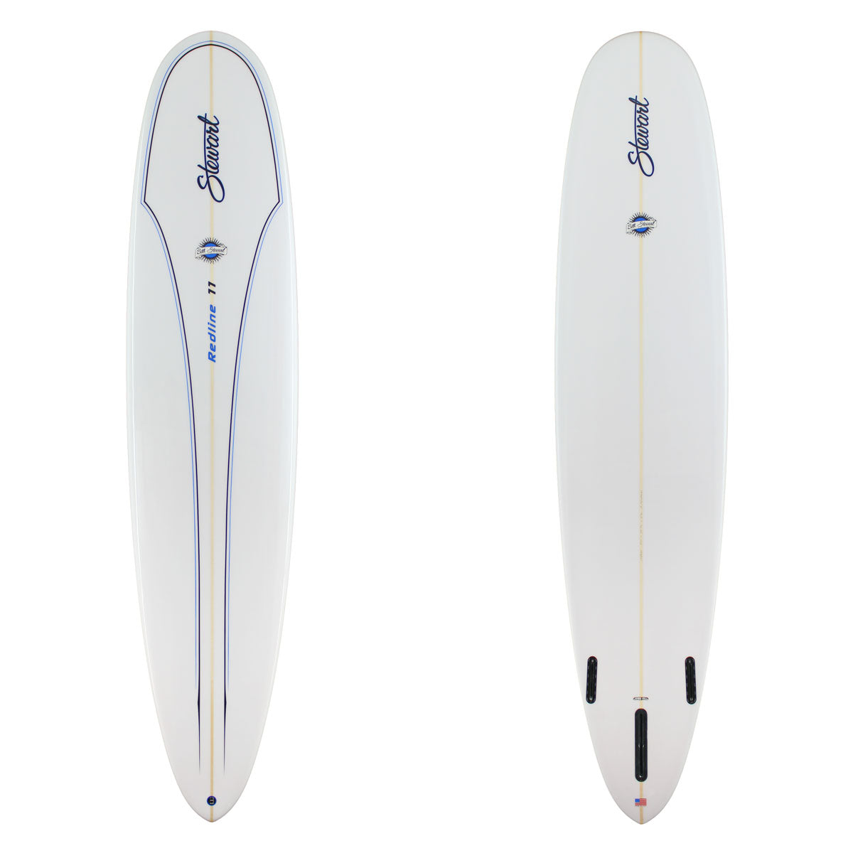 9'0" Redline 11 (9'0", 23 3/4", 3 1/8") B#128830 gloss finish with black and blue pinlines 