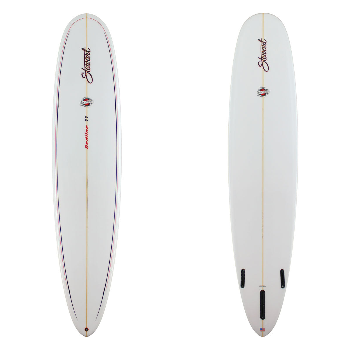 9'0" Redline 11 (9'0", 23 1/2", 3") B#128902 gloss polish with red and back pinlines 