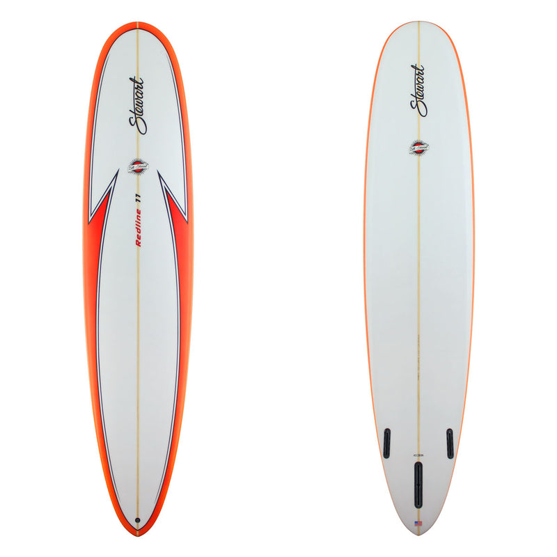 9'0" Redline 11 (9'0", 23 1/2", 3 1/8") B#128971 with orange rail panels and black pins