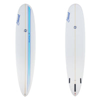 deck and bottom of stewart redline 11 with a blue racing stripe 
