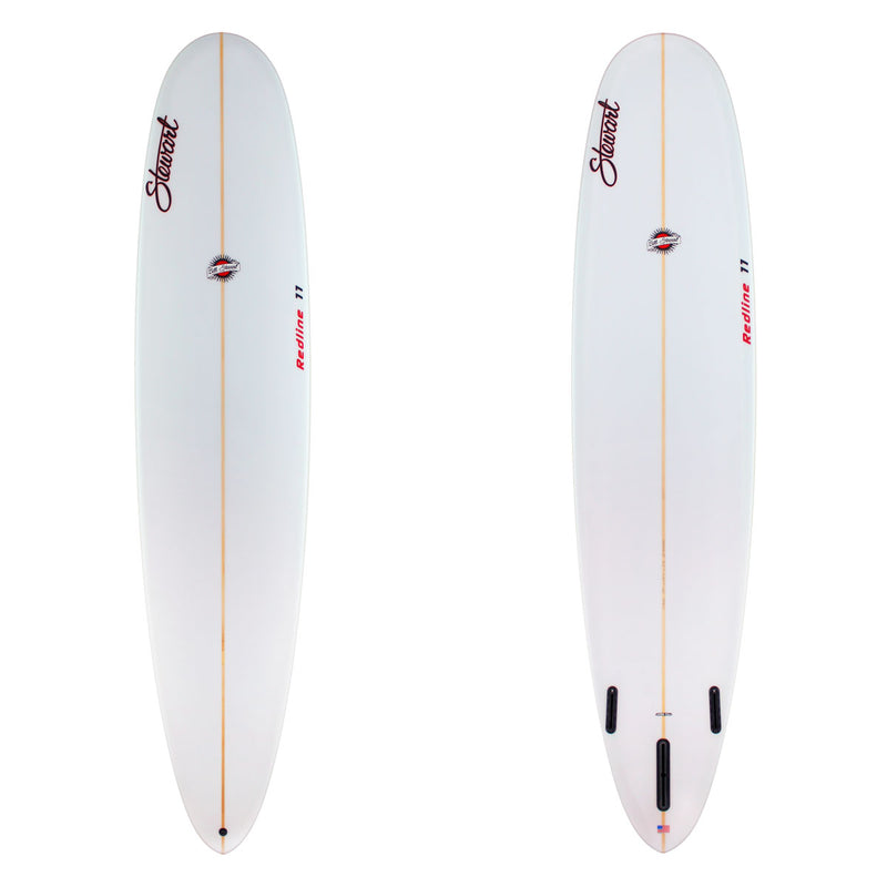 Stewart Longboard 9'0" Redline 11 (9'0", 23 1/4", 3 1/8") B#129050 clear and sanded only