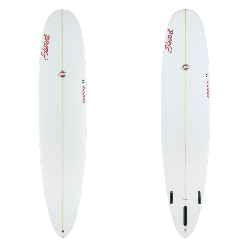 Stewart Longboard 9'0" Redline 11 (9'0", 23 1/2", 3 1/8") B#129154 clear and sanded only